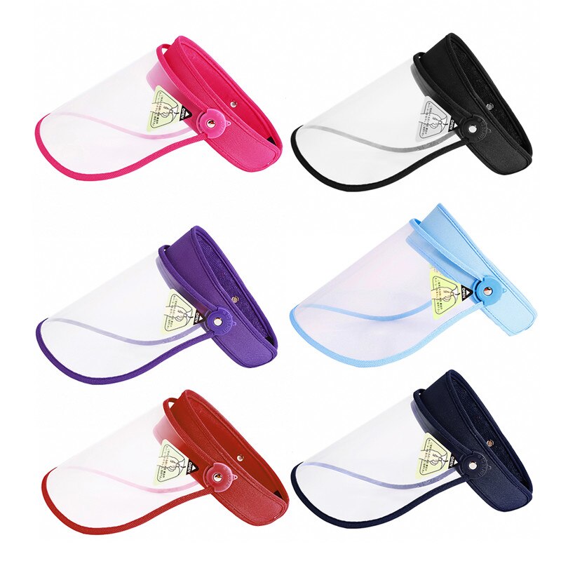 Transparent Adjustable Visor Cap Women Men Helmet Plastic Anti-Spitting Droplet Dustproof Protective Safety Faceshield Cover Hat