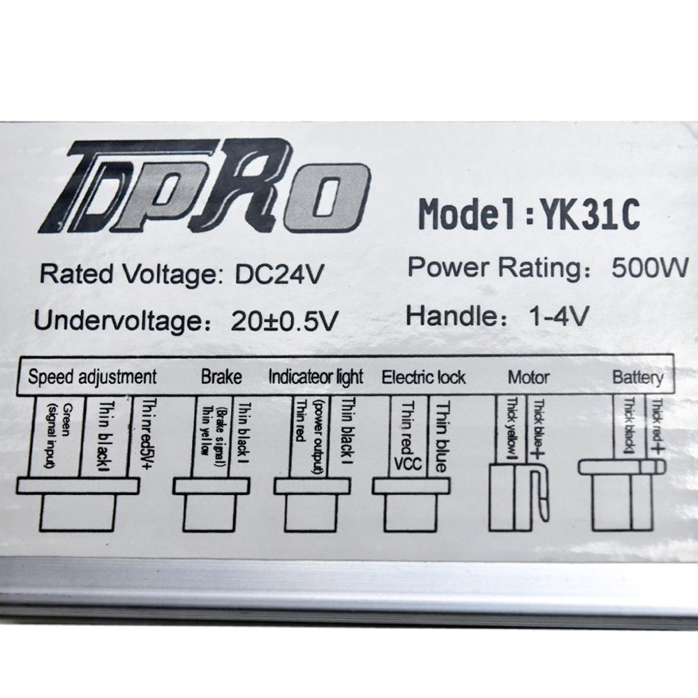 24v 500w motor børstehastighetskontroller for elektrisk sykkel sykkel scooter go kart
