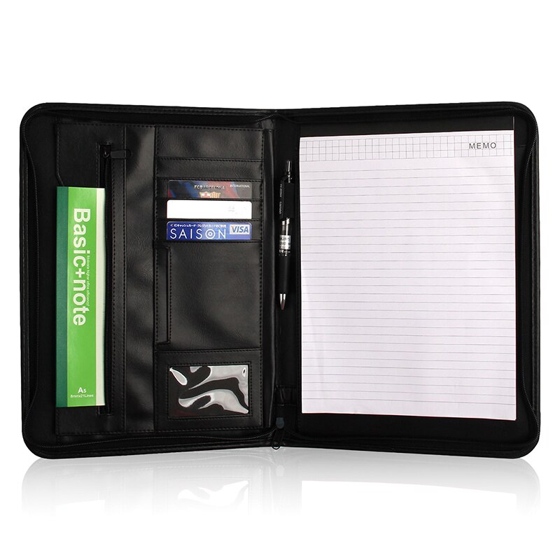 A4 Zipped Multifunction Business Folder: Default Title