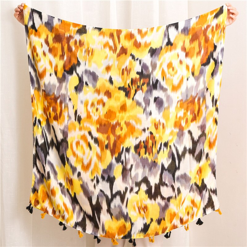 Softer Schal aus feinem Bambus mit Leoparden-Muster main image 1