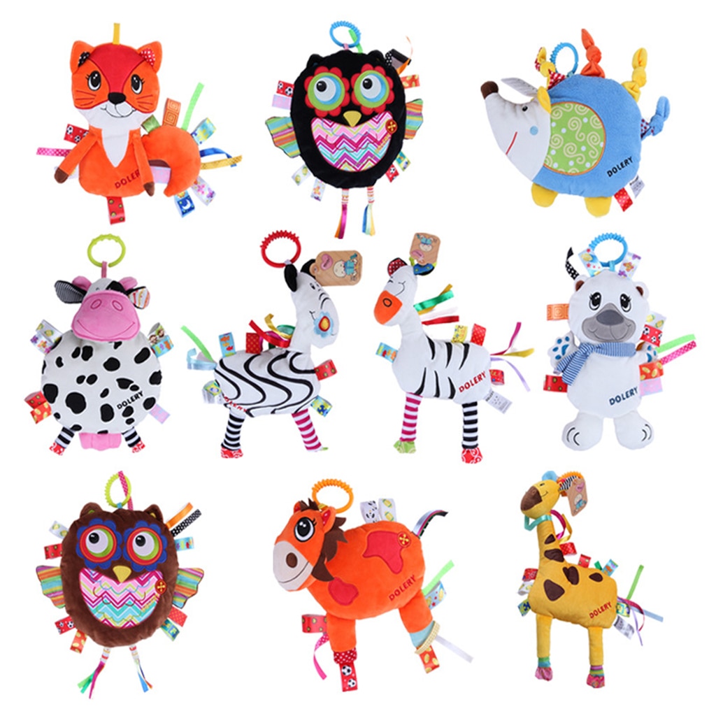 Infant Plush Toys Hanging Crib Animal Baby Buggy Bed Rattles Pushchair Pram