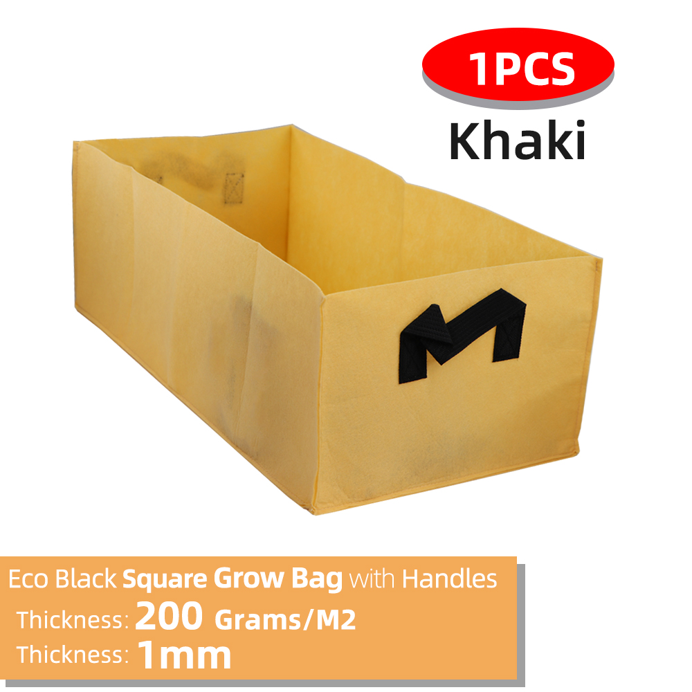 Square Fabric Grow Bags Breathable Planter Pots with Handles Garden Planting Containers for Flowers Vegetable Plant Growing Bag: 5XL / plum