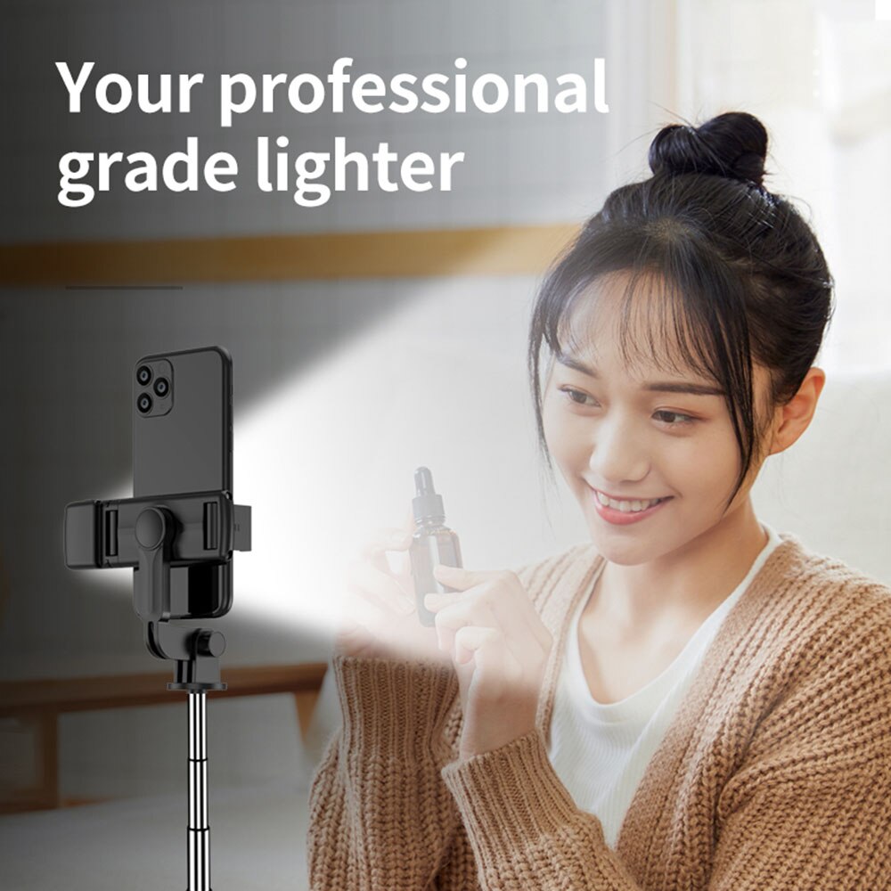 S03s kabellose bluetooth-selfie-sticks, faltbare mini-stative mit fülllicht, faltbare mini-einbeinstative, tragbar für smartphones