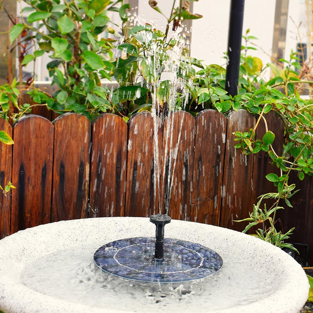 800mAh Solar Powered Fountain Garden Pool Pond Solar Panel Floating Fountain Garden Decoration Water Fountain Built-in Battery