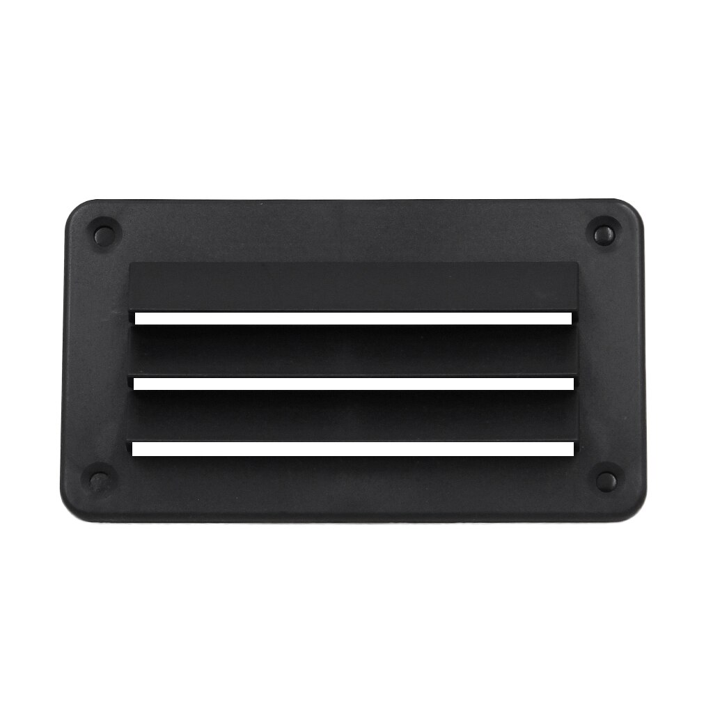 Black ABS Plastic Louvered Vent Ventilator Cover Plate 14x7.9cm / 5.51x3.11 inch