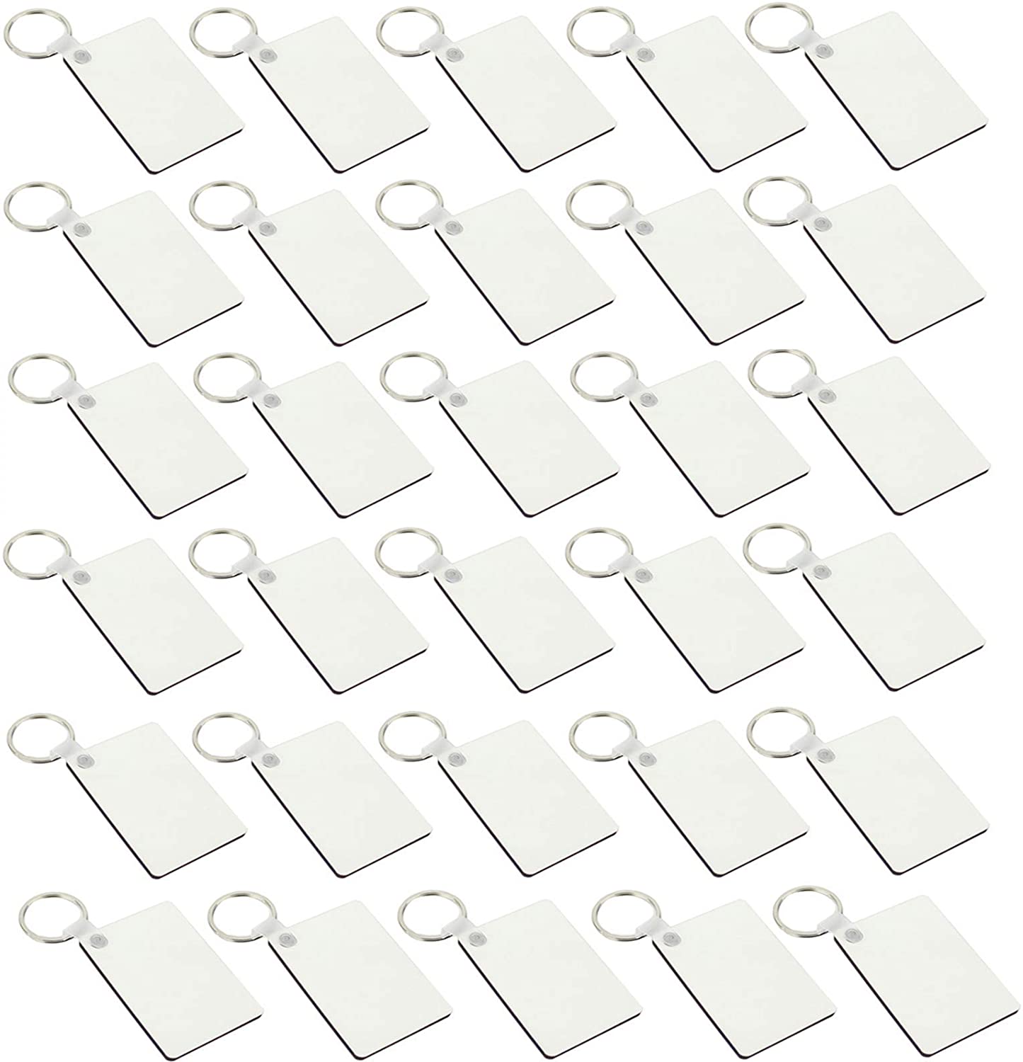 40 Stuks Lege Hotelmotel-sleutelhangers, Dubbelzijdige Sublimatie Sleutelhanger Sleutelhangers