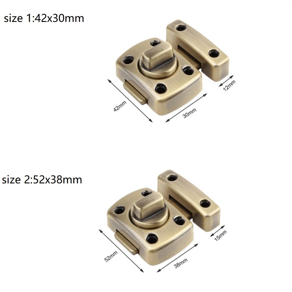 2pcs/lot Home Hardware Furniture Door Zinc Alloy Small Door Latch Security Sliding Door Lock