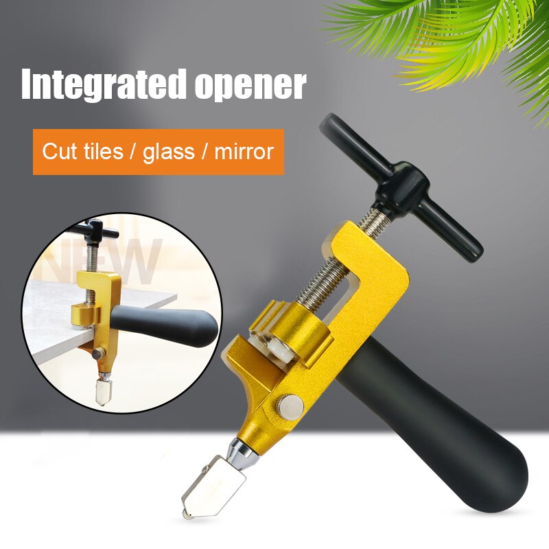 Easy Glass Tile Cutter Ceramic Cut 1-piece Alloy Tool kit 2-in-1 Glass Cutter UND