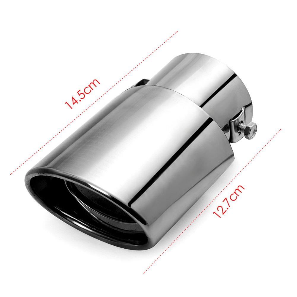 Car Muffler Stainless Steel Two-layer Exhaust Muffler Durable Tip Straight Tailpipe Muffler Fits For Most Cars Trucks Universal