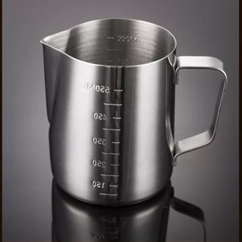Moussage café pichet tirer fleur tasse avec thermomètre intégré appuccino lait Pot expresso tasses Latte Art lait: outer inner scale / 600ml