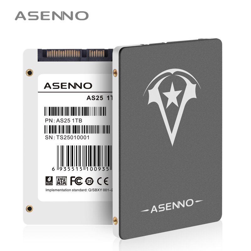 Asenno – disque dur interne SSD, SATA 3, 2.5 pouces, avec capacité de 480 go, 240 go, 120 go, 1 to, 2 to, pour PC de bureau portable