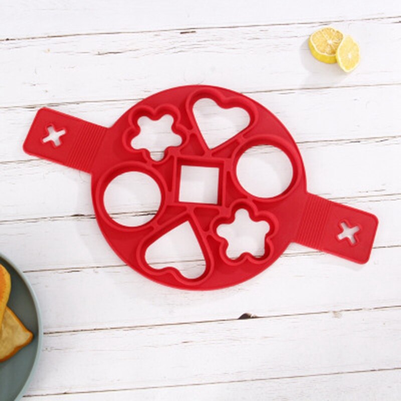 2-Piece Silicone Seven-Hole Pancake Maker Home Kitchen DIY Tool Multi-Function Omelette