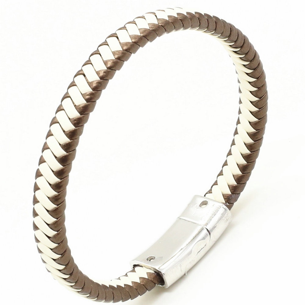 Trendikäs käsintehty kudos punos vintage naaras femme homme mies magneetti mansetti pu nahka naisten rannekoru koruja asusteita