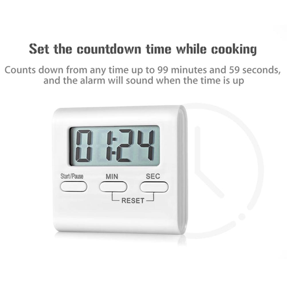 LCD Digital Screen Kitchen Timer Square Cooking Count Up Count Up Countdown Cooking Alarm Stopwatch Clock