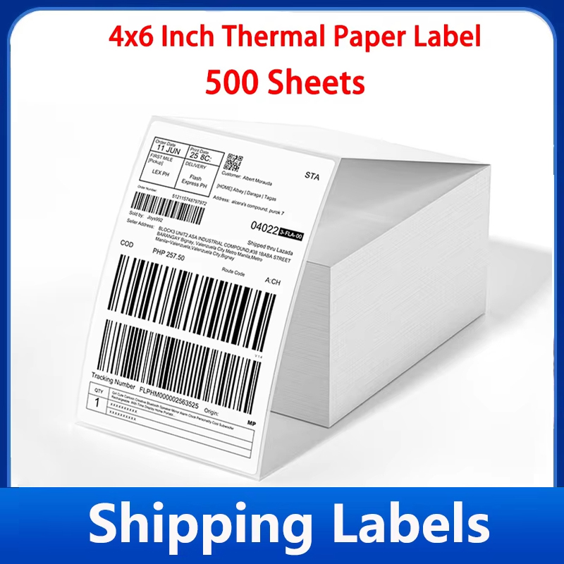 4x6 inch 500 vellen thermische zelfklevende labelprinter verzendlabels oliebestendige labels universeel stickerlabelpapier