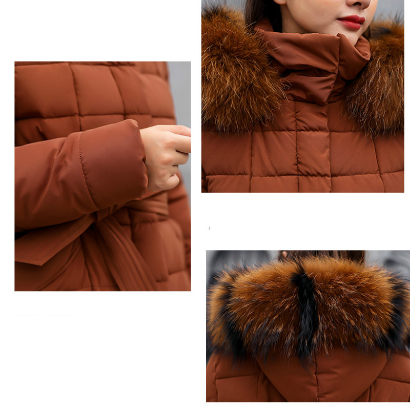 chaquetas de mujer x-long delgada mujer chaqueta de invierno algodón acolchado cálido grueso señoras abrigo abrigos largos Parka