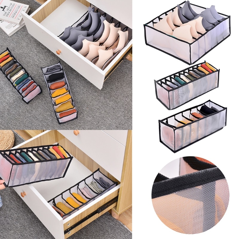 Underwear Bra Socks Panty Storage Boxes Cabinet Organizers Wardrobe Closet Home Organization Drawer Divider Dormitory Save Space