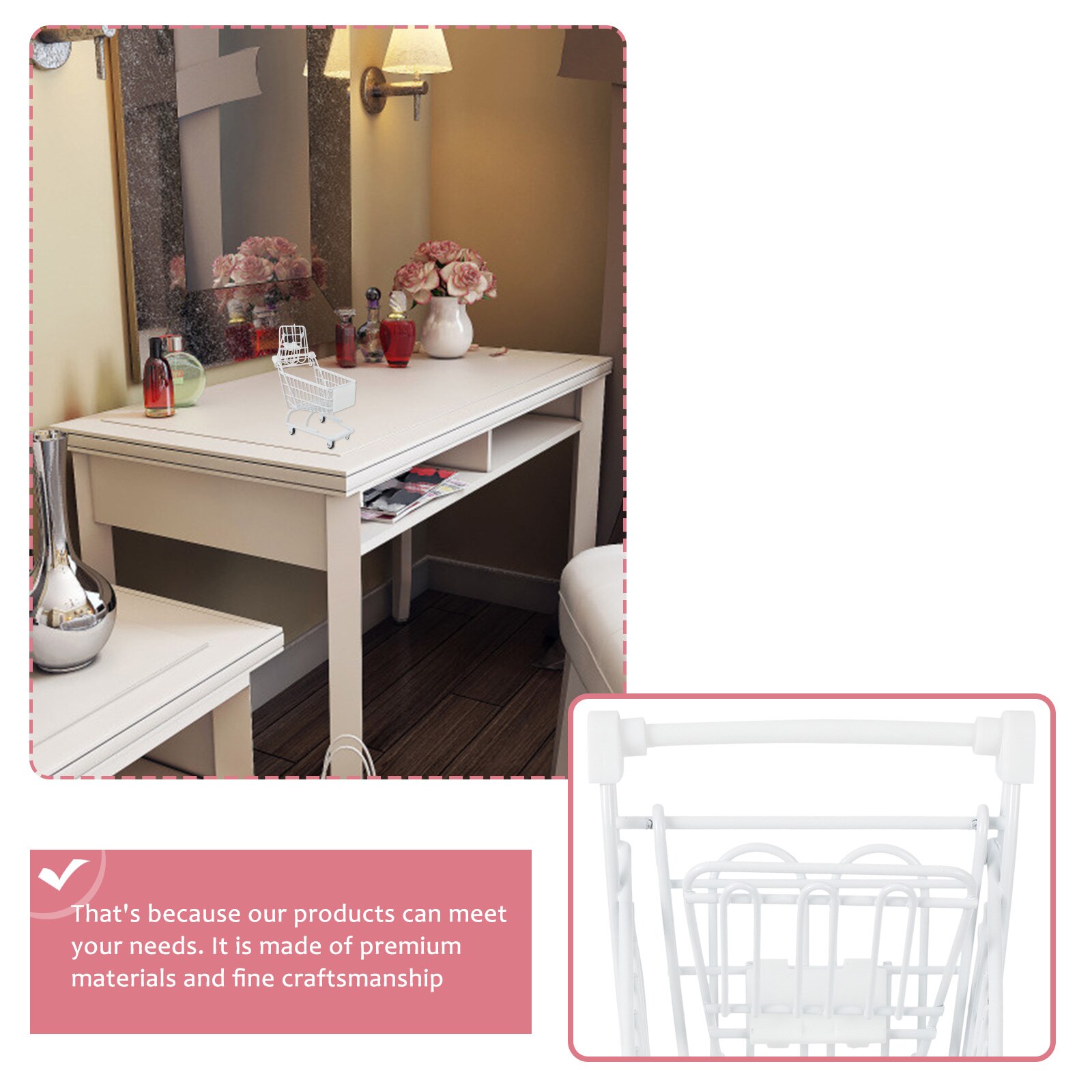 Chic Supermarket Handcart Mini Trolley Models Mini Shopping Cart