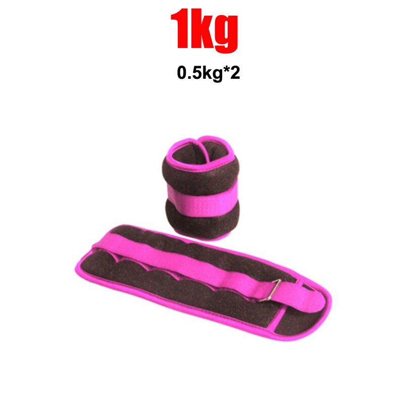 2 PCS Adjustable Leg Ankle Wrist Sand Bag Weights Training Sandbag Wraps Strength Fitness Equipment: Brown