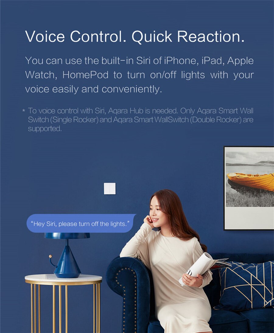 Aqara-Interruptor de pared inteligente D1 Zigbee, interruptor de luz inalámbrico con 3 botones y Control de voz Neutral para Xiaomi mijia mi home homekit
