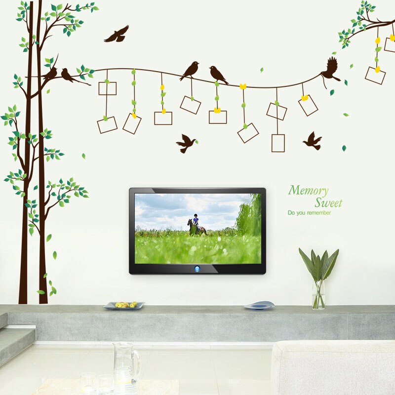 [ZOOYOO] 205*290cm/81*114in large photo tree Wall Stickers home decor living room bedroom 3d wall art decals diy family murals