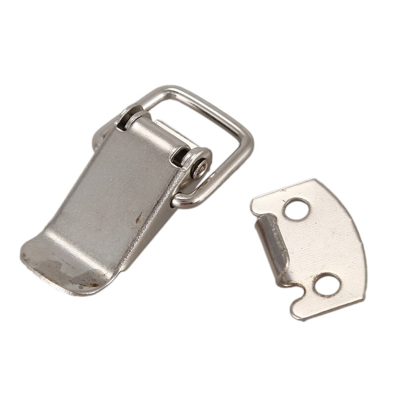 Silver Tone Metal Toggle Draw Latch Straight Loop Catch 1.6"