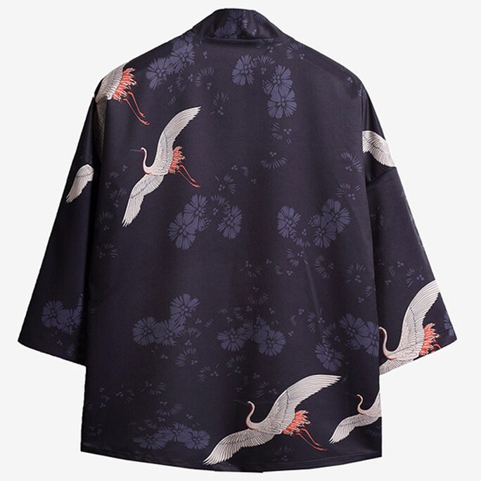 Big Size 4XL 5XL Japanese Style Men Kimono Male Japanese Cardigan Loose Shirt Tops Casual Samurai Yukatas Asian Clothes