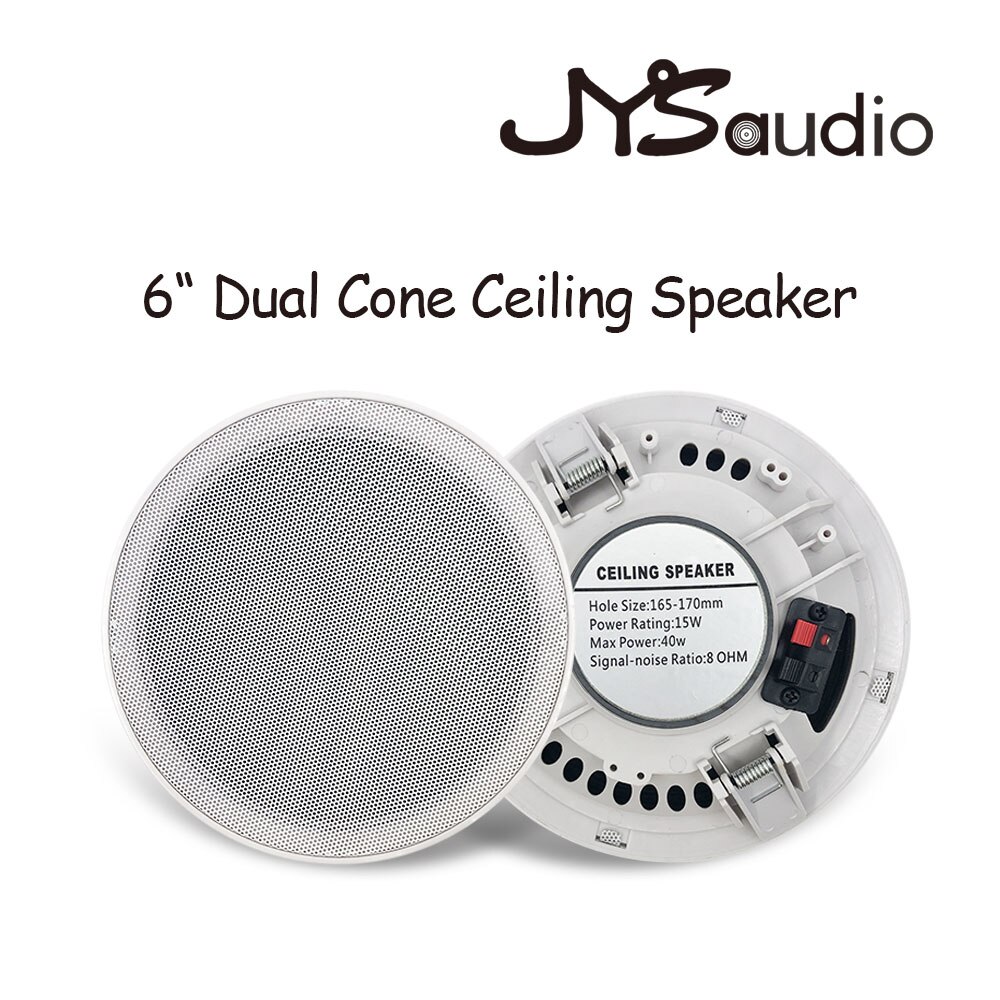 6&#39;&#39; Dual Cone Ceiling Speaker Indoor Roof Loudspeaker Good Sound In-Wall Speaker For Home Background Music System