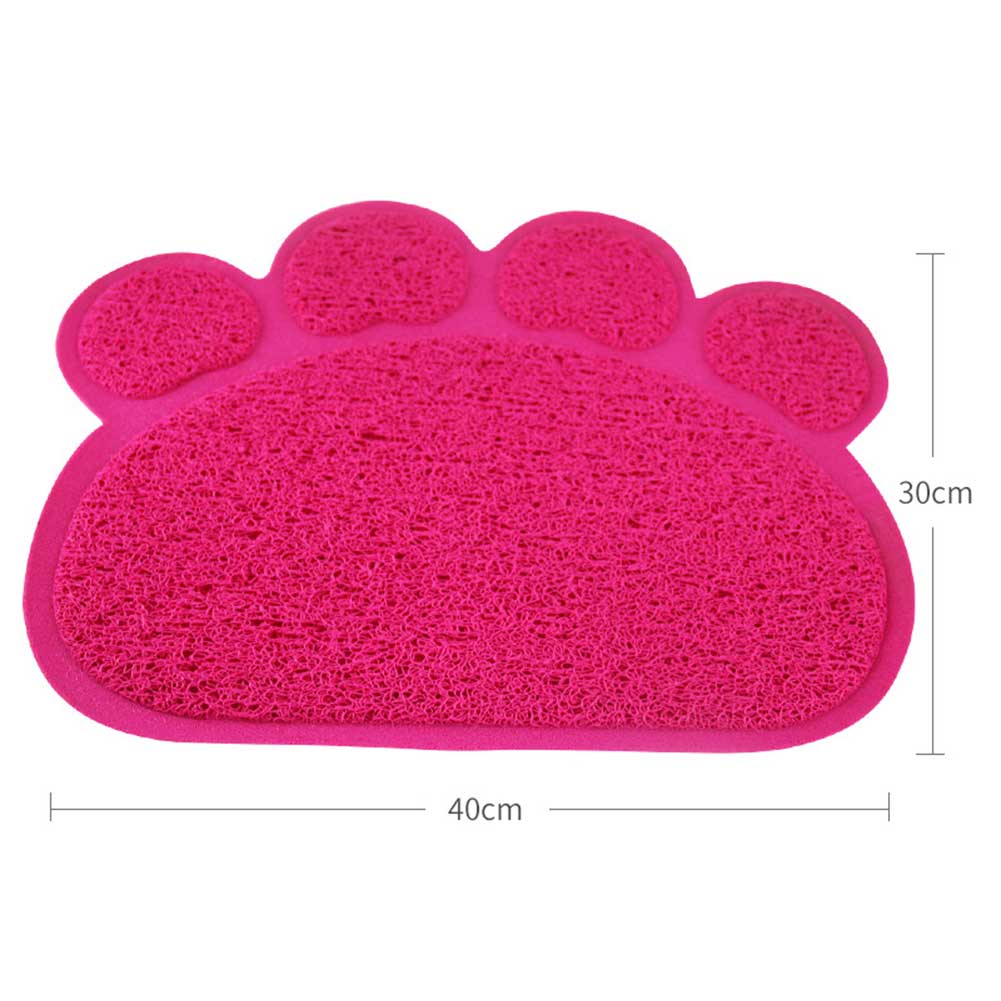 Kattesands fangstmåtter puder 30*40cm pvc elastiske fibermåtter til kattebakke nds: Rosenrød