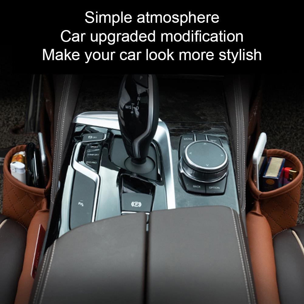 Autostoel Gap Filler Opbergdoos Multifunctionele Autostoel Gemodificeerde Slot Organizer Leather Opbergdoos Telefoon Kaarthouder