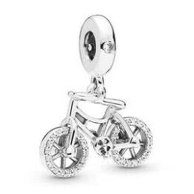 2019 NUOVO 100% 925 Argento Bella Bicicletta Romantico Giorno di san valentino del Regalo di Fascino del Fiocco di Neve Castello In Rilievo Collezione In Edizione Limitata: 13