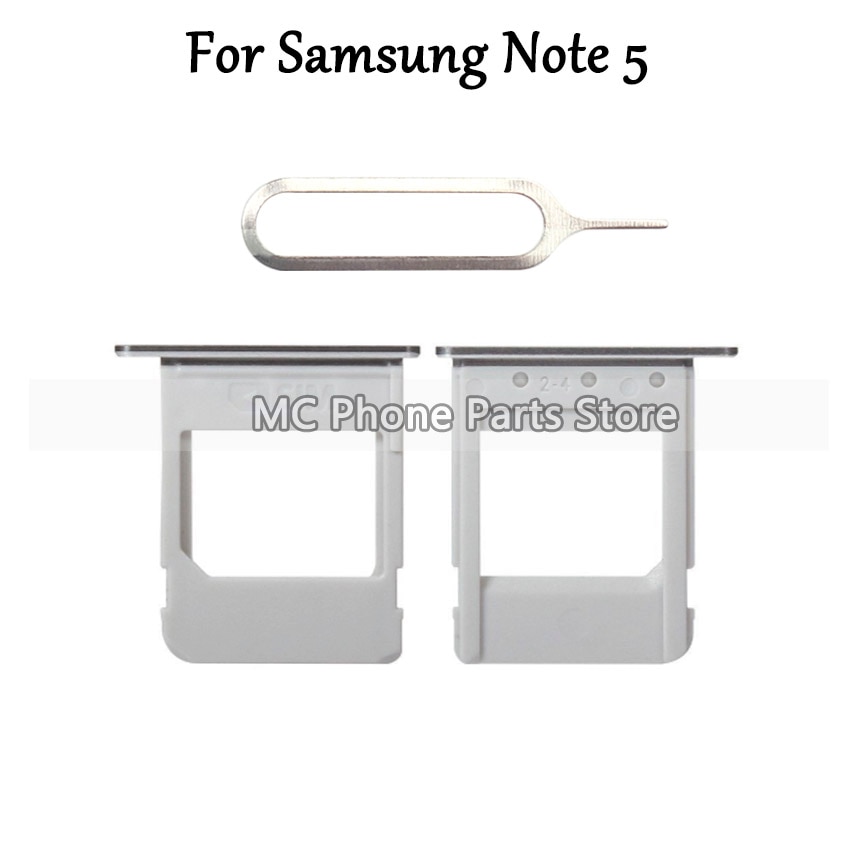 Sim Lade Houder Adapter Voor Samsung Galaxy Note 5 Single / Dual Sim Card Reader Lade Houder Slot Vervanging