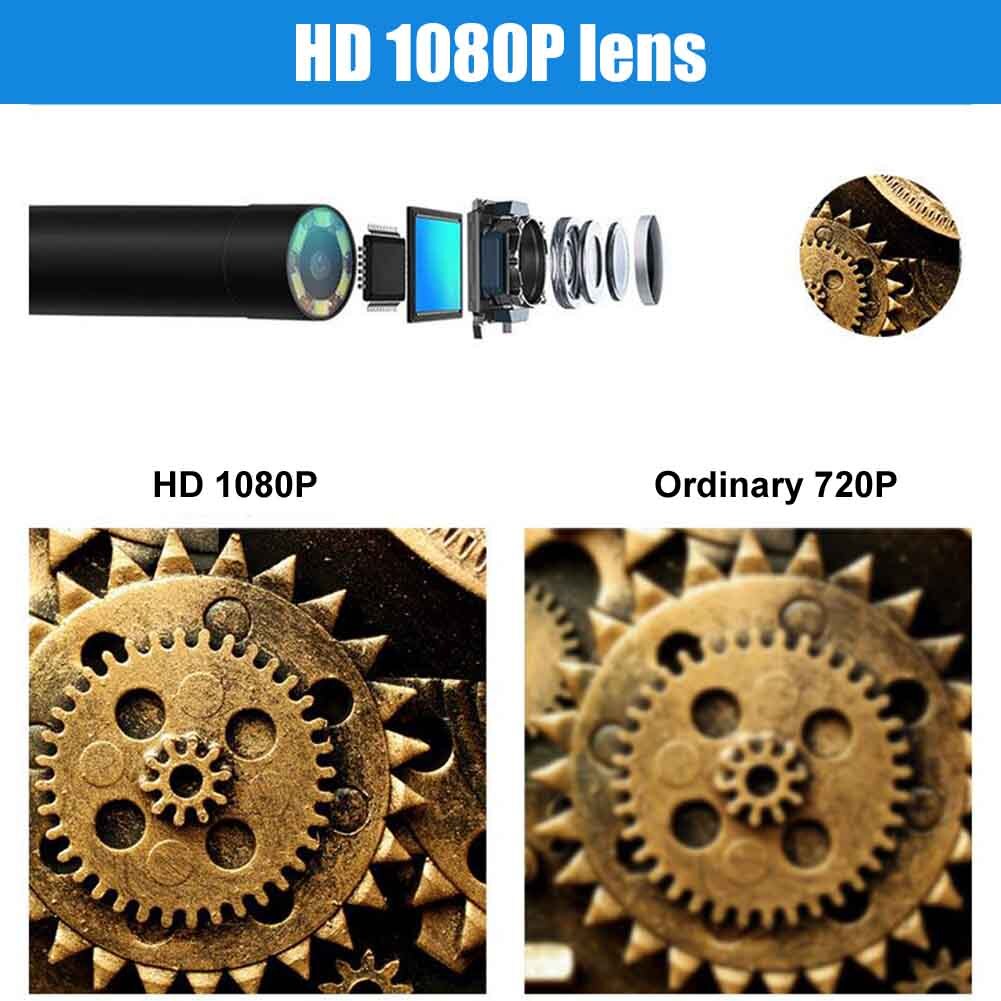 Maintenance Portable Visual Inspection Camera 3.5m 6LED Measurement WiFi Borescope Waterproof 1080P HD Endoscope For IOS