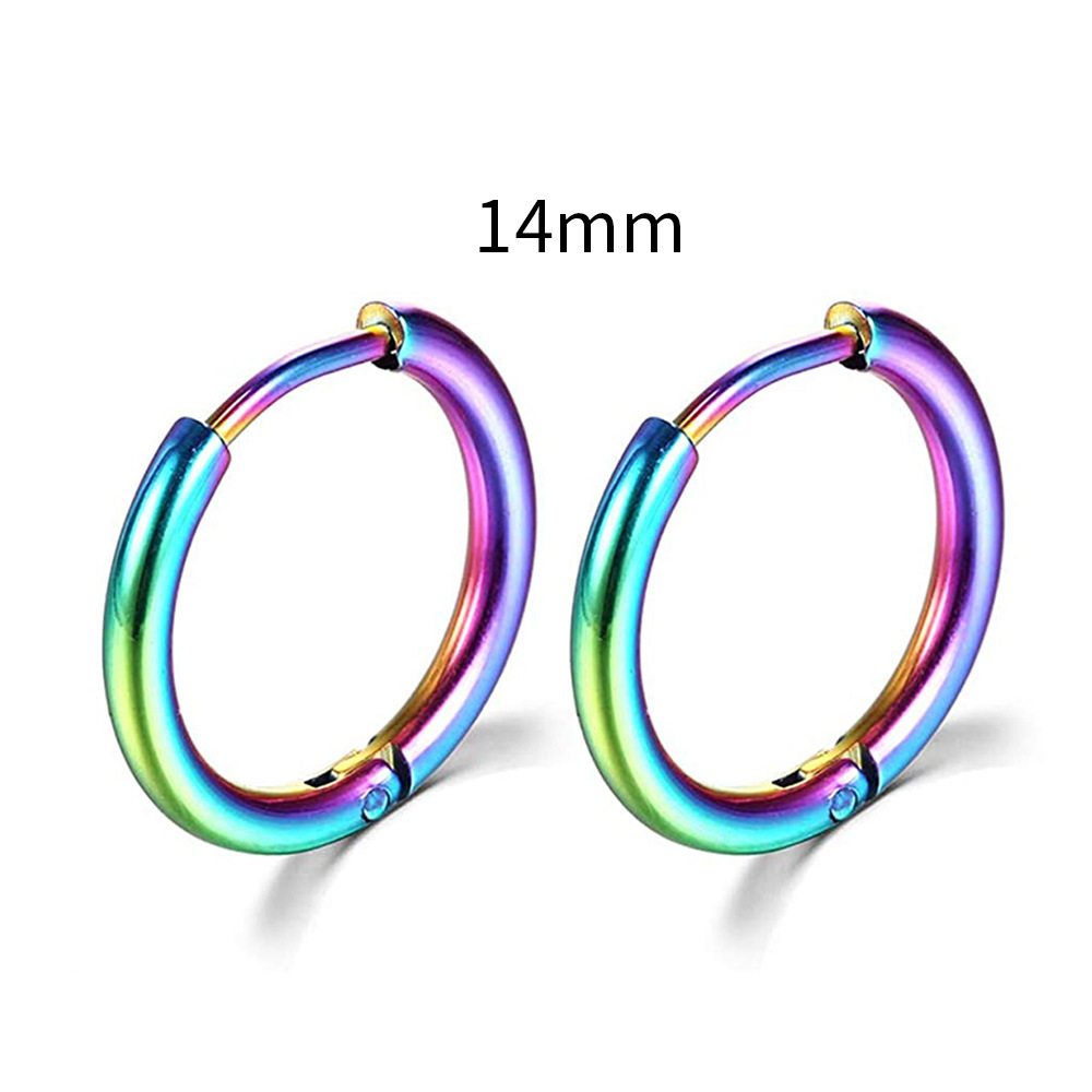 Simple Stainless Steel Small Hoop Earrings for Women Men Cartilage Ear Piercing Jewelry Pendientes Hombre Mujer