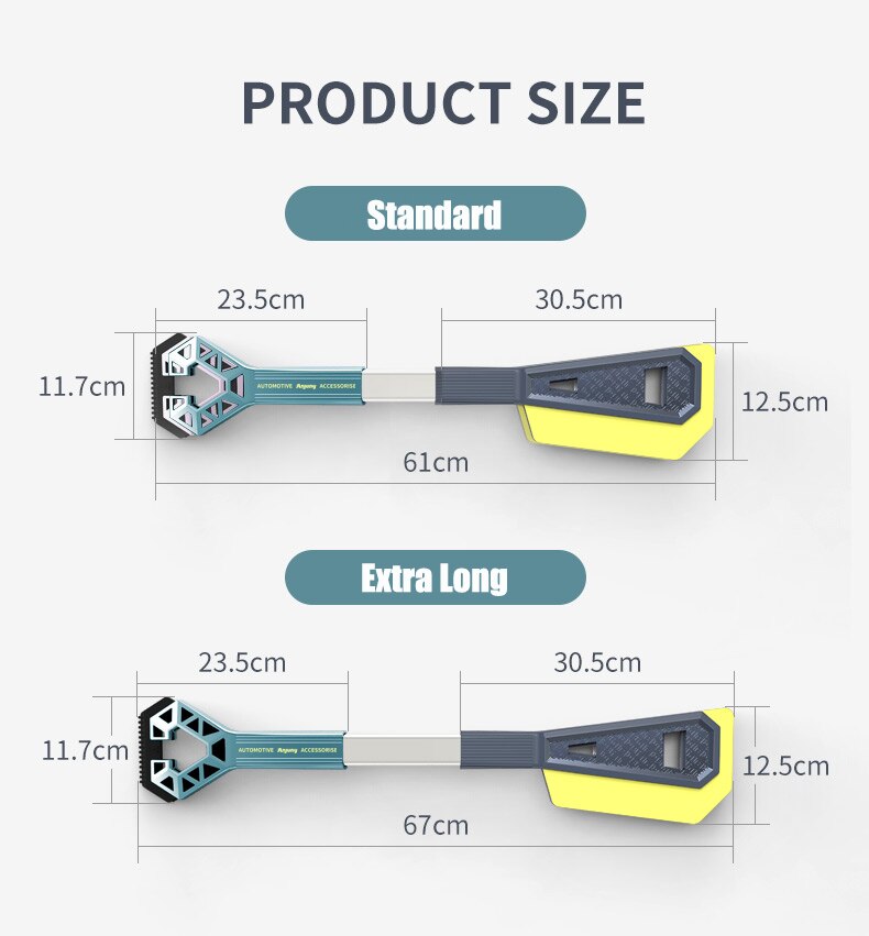 Car Snow Shovel 3in1 Ice Scraper Windshield Multifunctional Detachable Ice Breaker Winter Snow Brush Shovel Car Snow Remover