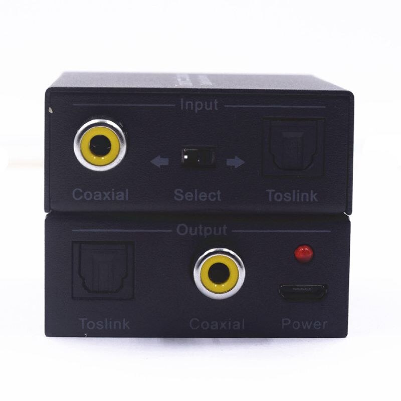 Optical to Coax, Optical SPDIF Toslink to Coaxial and Coaxial to Optical SPDIF Toslink Bi-Directional Swtich Digital o Conve