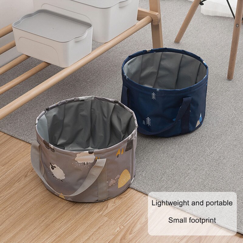 Kampeeremmer 20*31cm opvouwbare buitenbak reis draagbare voetbad wateremmer ronde vorm 6 stijl wandelgereedschapbak