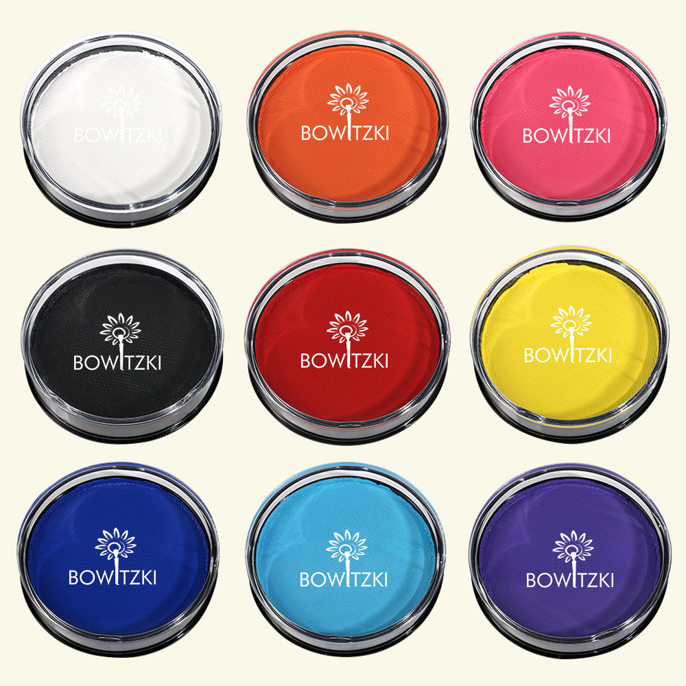 Bowitzki 18g professionele gezichtsverf bodypaint op waterbasis gezichtsverf make-up veilig voor kinderen en volwassenen enkele kleur