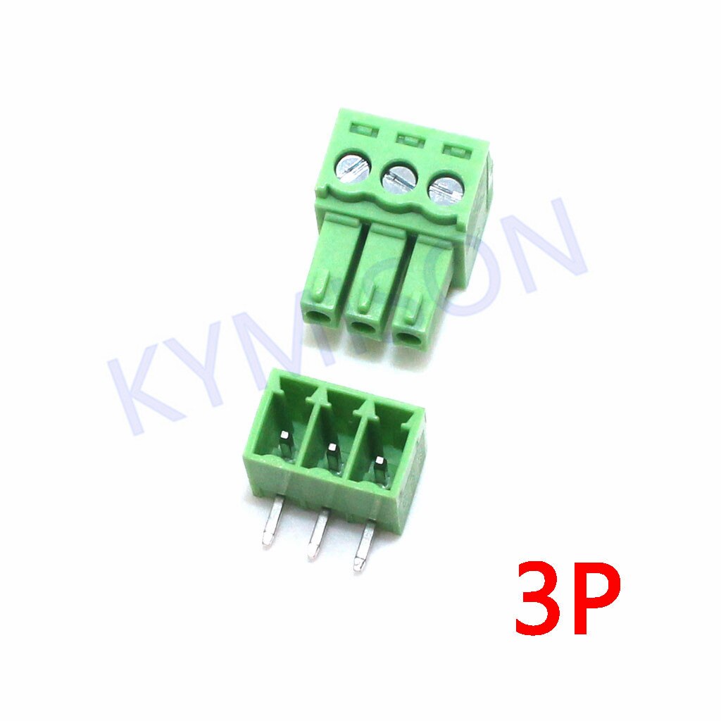 10sets KF2EDG 3.81MM PCB Pluggable Terminal Block Connector 2P3P4P5P6P7P8P9P10P Straight needle Pin KF15EDG-3.81 Green Terminal