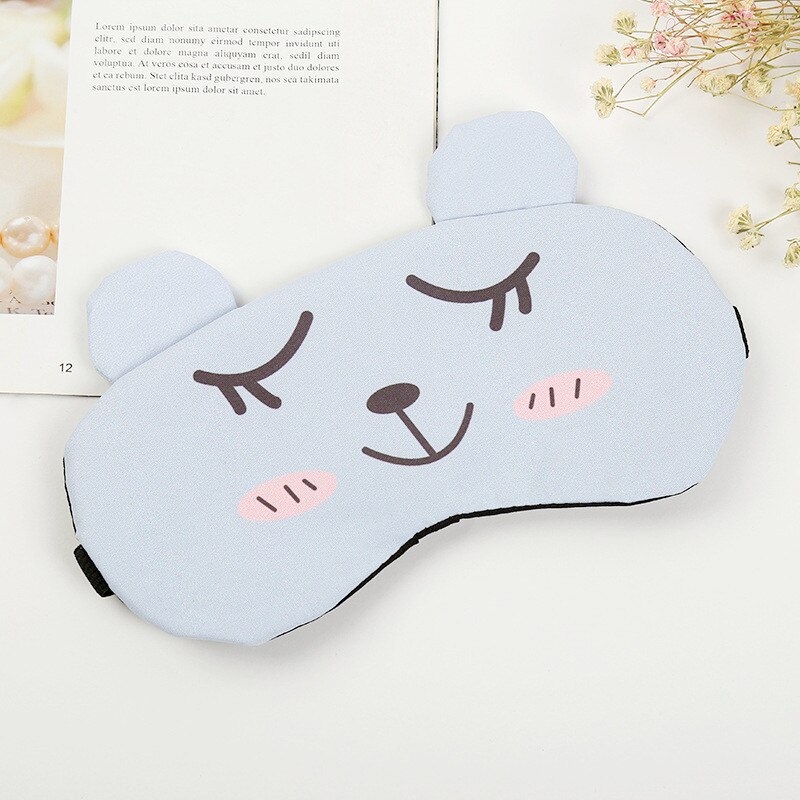 Cartoon Sleep Eye Mask Cute Funny Animal Eye Cover Sleeping Mask Kids Eye Shade Band Blindfolds Sleep Aids Travel Rest Eyepatch