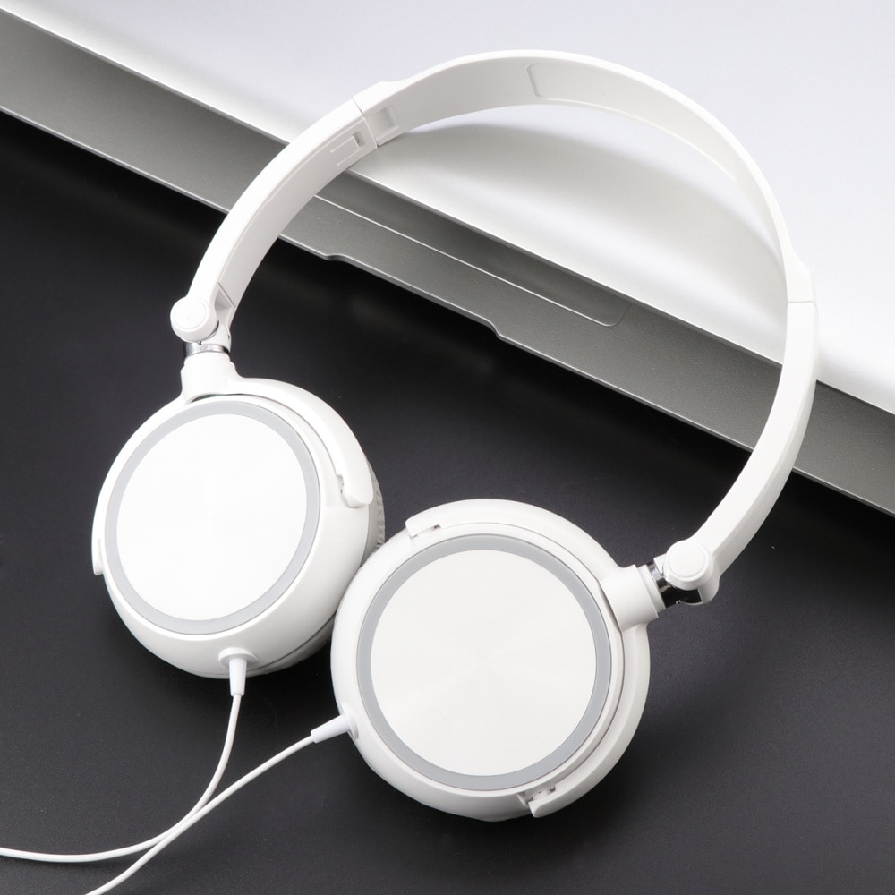 Headphones with Microphone Lightweight Foldable Headsets with Volume Control for iPhone iPad Smartphones PC Laptop Tablet