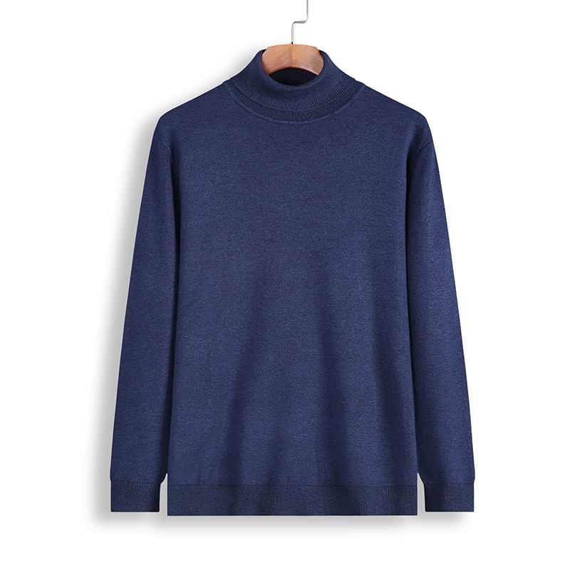 Storlek 8xl 6xl turtleneck tröja höst vinter herr jultröja ledig varm herr stickade tröjor och pullover herr
