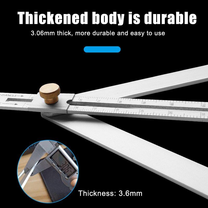 Diagonal Ruler Multifunctional Aluminum Alloy Thicken Adjustable High Precision Measurement Diagonal Ruler-30