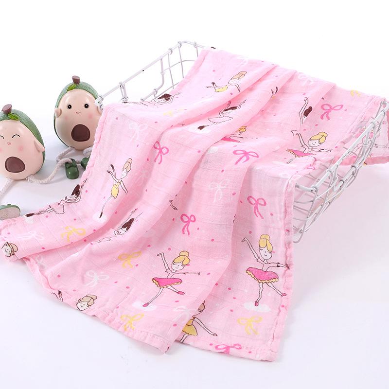 60*60 musselin Bambus Baumwolle Baby Decke Swaddle Weiche Cartoon Animal Print schal Multifunktions Wrap Spucktücher Handtuch zubehör