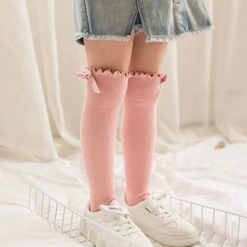 Xia Shuang Needle Bow Lace Cotton In Canister Girl Baby Baby Socks Relent Children Heap Socks