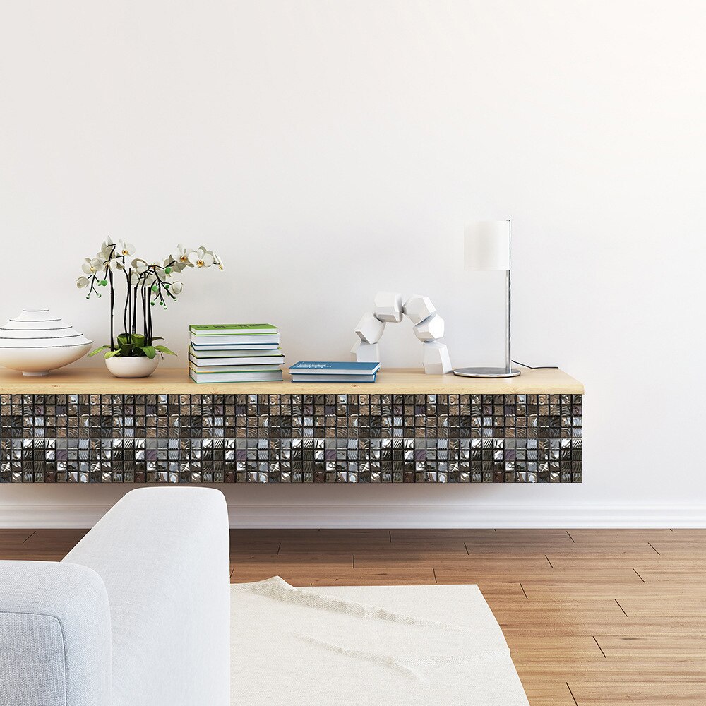 Mosaik fliser klistermærke vægdekoration selvklæbende køkken badeværelse mosaik væg klistermærke køkkenskab kunst vægmaleri pvc vægoverføringsbillede