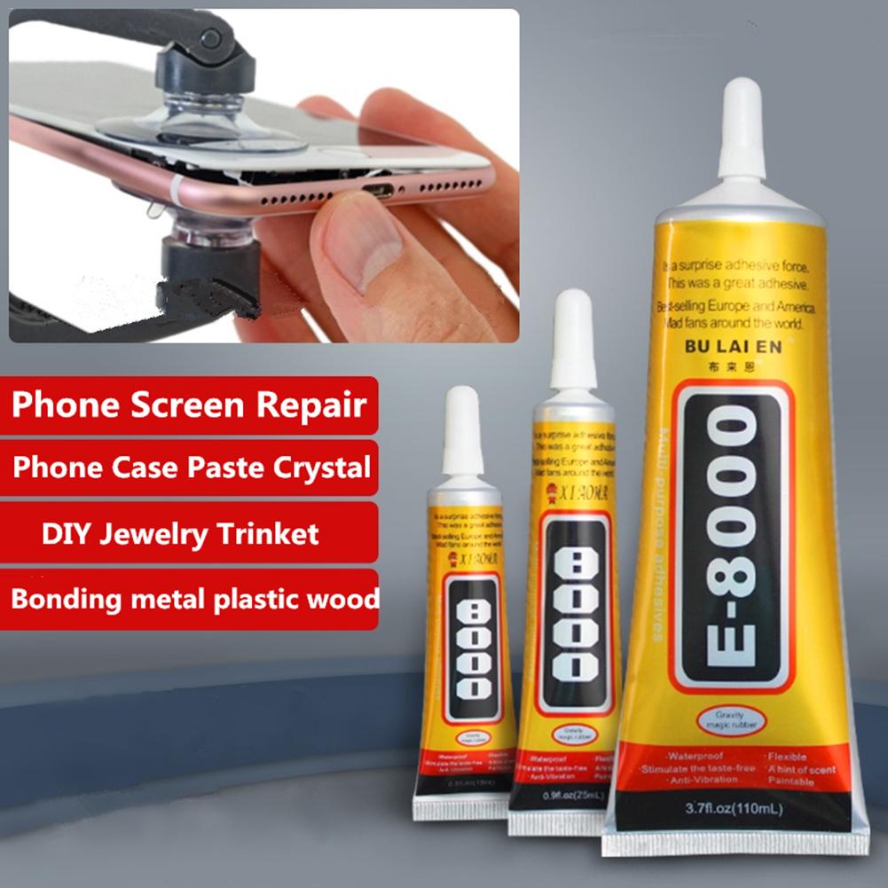 50ml E8000 multiusos Universal pegamento coche DIY cuero adhesivo diamante pegamento para joyería auricular sellador teléfono móvil pantalla
