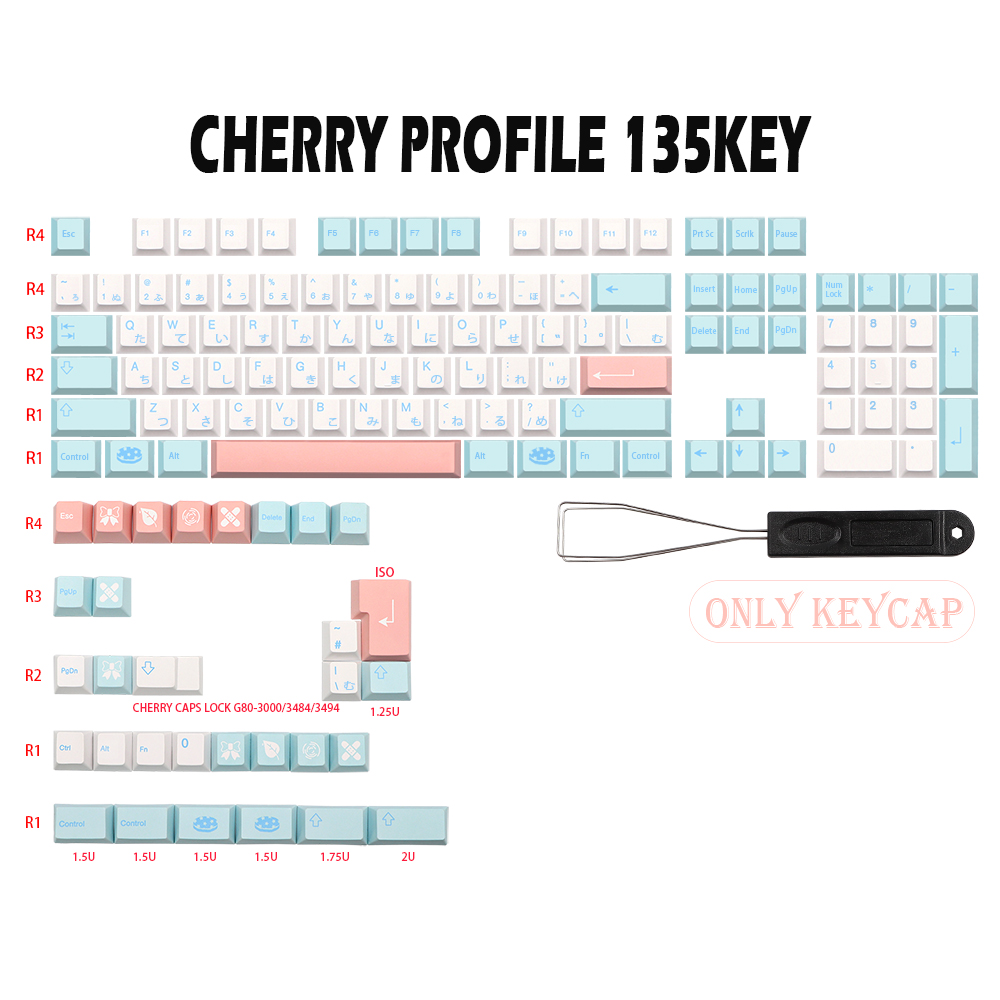 GMK-KEY Noel Dye Subb Keycaps Pbt Cherry Profiel Duits Frans Italiaans Spanje Uk Iso Key Caps Voor Tkl GK61 96 gmmk Mx Toetsenbord: 135 Keys JP Kit