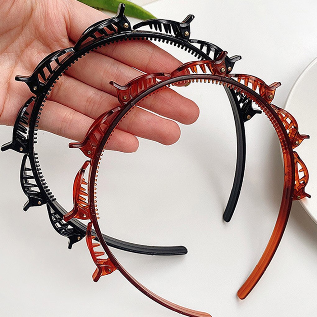 Braider Hair Clip Double Bangs Hairstyle Hairpin Hairband Salon Hair Decoration Hairband for Women Hairstyle Hairpin Accessory