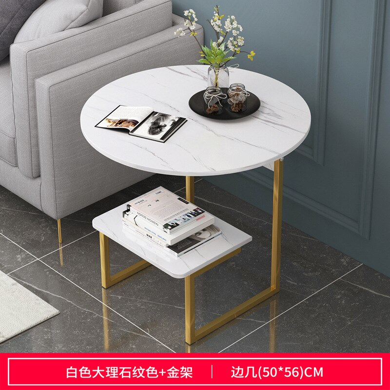 Dai FA Sofa Side Cabinet Small Tea Table Mini Small Table Bedroom Small Bedside Small Table Movable Side Table: pattern .gold